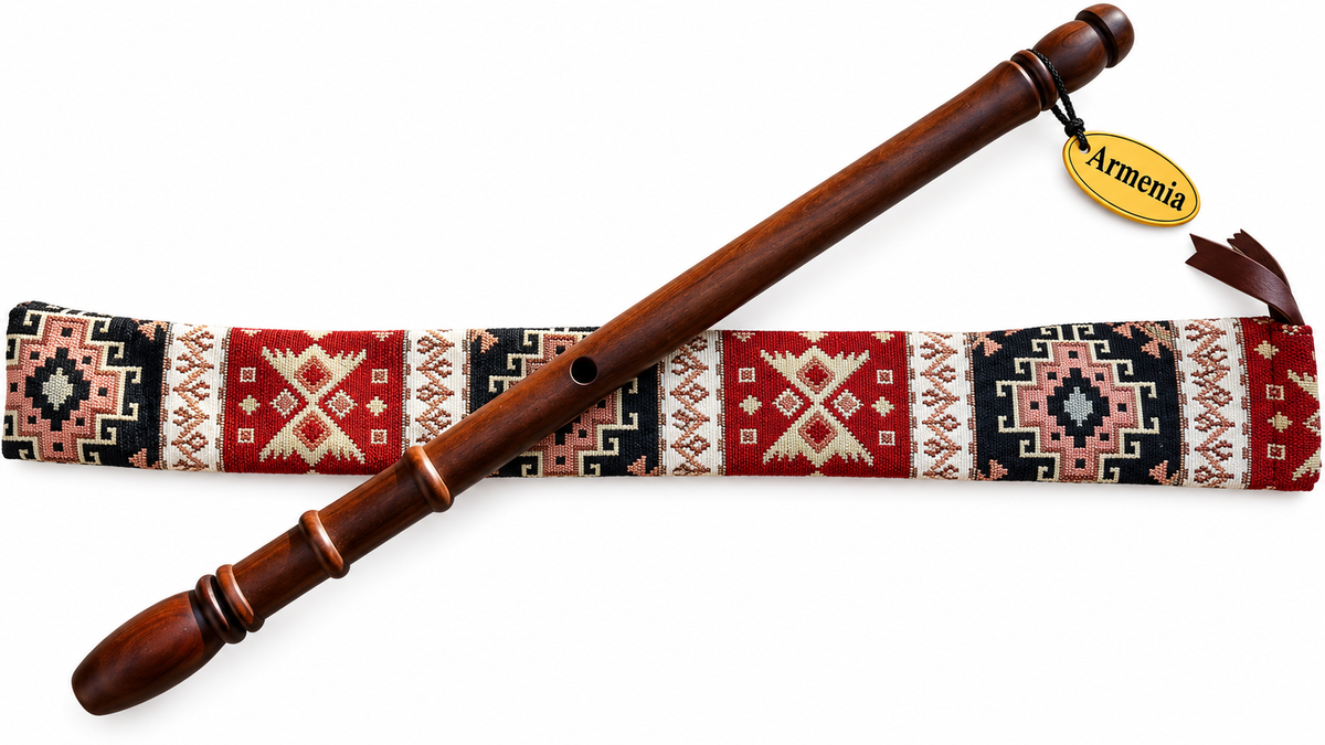 Professional Svirel Fa Diese, Wooden native kaval with Case, Professional Flute