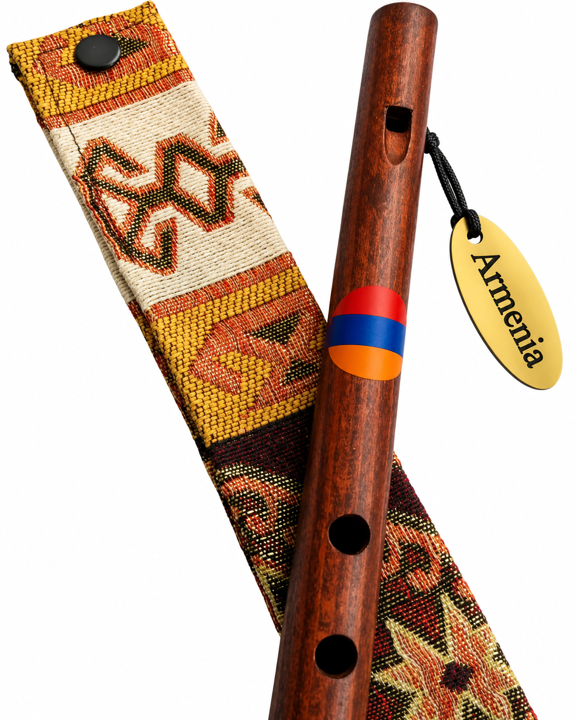 Armenian Flute, Apricot Wood, Taraz Case, Armenian Gift, Handmade Flute