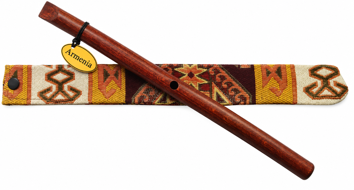 Armenian Flute, Apricot Wood, Taraz Case, Armenian Gift, Handmade Flute