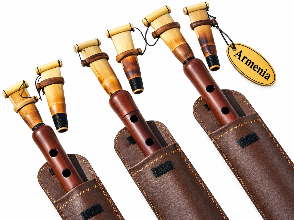 3 Armenian Professional Duduk A,C,D +6 REEDS 3 Leather Case DUDEK Professional Oboe Flute Mey