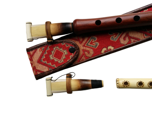 Armenian Duduk, 2 Professional Reeds, Apricot Wooden Duduk, National Taraz Case, Playing Instruction and Gift Flute